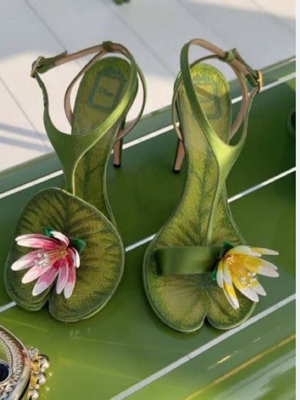 NWB Dior Nympheas Water Lily Sandal Heel sz36.5 - Picture 2 of 12
